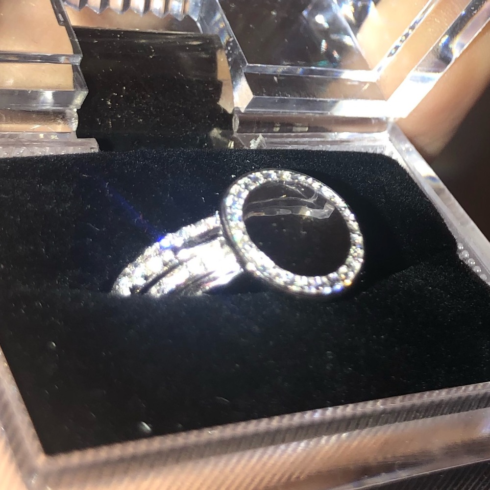 Super cute layered silver ring